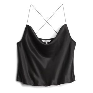 BCBGeneration Satin Draped Tank